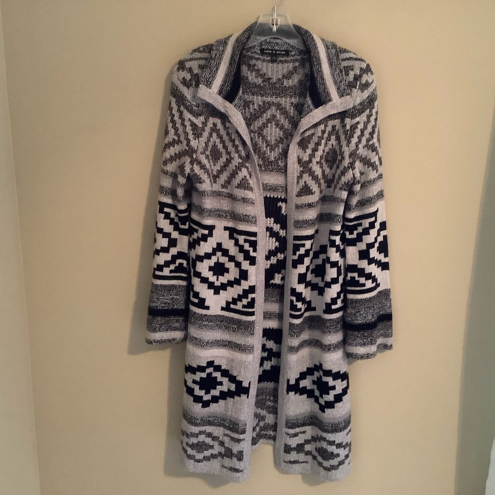 CABLE & GAUGE Aztec cardigan/duster